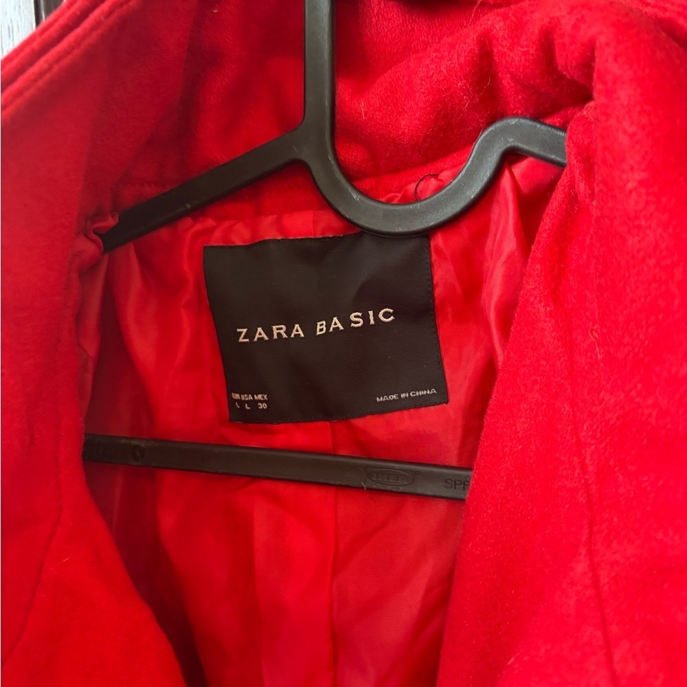 Zara Vibrant Red Trench Coat - Picture 3 of 5